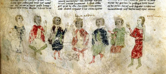 Re Artù e i Cavalieri. Manoscritto francese del XIII secolo. Biblioteca Marciana, Venezia
