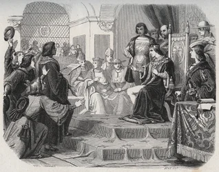 Re Luigi XII proclamato padre del popolo agli Stati Generali di Tours il 14 maggio 1506