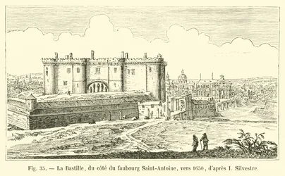 La Bastiglia, dal lato del sobborgo Saint-Antoine, verso il 1650, da I Silvestre