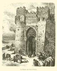 La Puerta del Sol a Toledo (incisione)