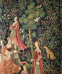 La Vie Seigneuriale: Giovani donne e una volpe, c.1500