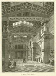 Il Walhalla, vista interna (incisione)