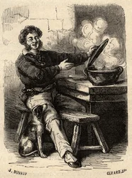 La bouillabaisse del marinaio marsigliese nel XIX secolo. Incisione in 