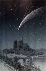 La cometa di Donati, vista a Parigi 04/10/1858 - in "Le Ciel" di Amédée Guillemin, Hachette, Parigi