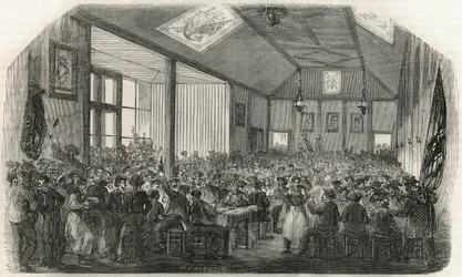 La taverna dei Canottieri a Bercy nel XIX secolo - Incisione in "Tableau-de-Paris" di Edmond Texier 1852