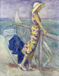 Signora in spiaggia
