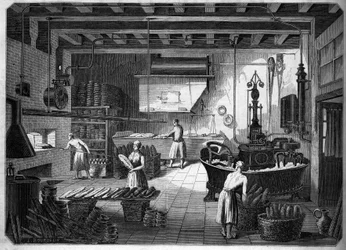 Grandi industrie francesi del XIX secolo: apparecchi per la cottura di Drouot. Forno di M. Courcier, rue Saint Maur a Parigi. In 