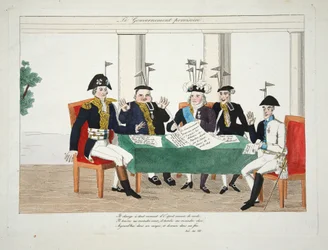 Le Gouvernment Provisoire, pub. 1814 (incisione colorata a mano)
