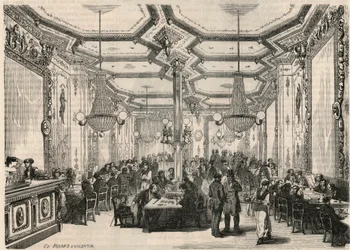 Il caffè Pierron a Parigi nel XIX secolo - Incisione in "Tableau-de-Paris" di Edmond Texier 1852