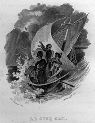 Le cinq mai Chanson de Béranger in "Oeuvres complètes" (1834) di Pierre Jean de Béranger (1780-1857), poeta e cantautore francese