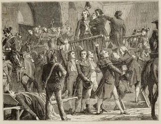 I Girondini in partenza per la ghigliottina - in "Histoire de France" di Henri Martin