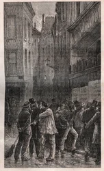 Les Posters - il popolo di Parigi si sveglia e trova avvisi pubblici sui muri che informano del colpo di stato del 2 dicembre 1851