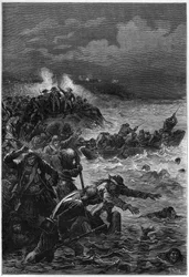I vandeani sconfitti a Quiberon da Louis Lazare Hoche (1768-1797), generale francese della Rivoluzione