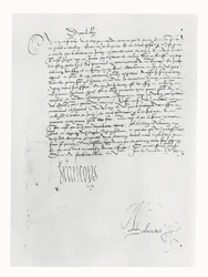 Lettera di Francesco I di Francia al Parlamento di Bordeaux