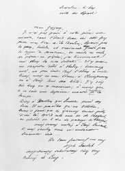 Lettera inviata da Alphonse Daudet