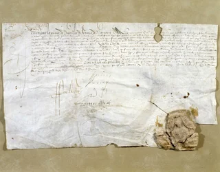 Lettera firmata da Enrico IV, che istituisce Dinan come Presidial dopo che la città gli è stata restituita