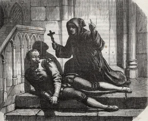 Rinchiuso nella Torre di Londra, uscì solo per salire sul patibolo: il cancelliere Thomas More (1478-1535) in prigione perché si rifiutò di concedere il sigillo reale al matrimonio del re Enrico VIII (1491-1547) con Anna Bolena (Anna o Ann Bolin e Anne Bul