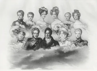 Luigi Filippo I e la sua famiglia nel 1830 (incisione)