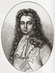 Louis François Marie Le Tellier Marchese di Barbezieux, 1668-1701. Statista francese. Da Les Heures Libres pubblicato nel 1908