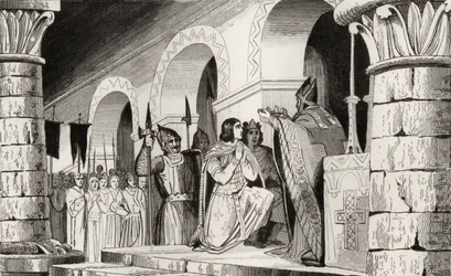 Luigi III (863-82) e Carlomanno (865-84) incoronati insieme, da 