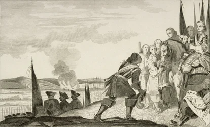Luigi XV (1710-74) alla Battaglia di Fontenoi nel 1745, da 