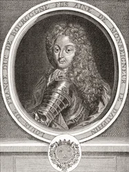 Louis de France, figlio di Francia, duca di Borgogna, 1682-1712. Figlio maggiore di Louis, Delfino di Francia, noto come Le Petit Dauphin. Da Les Heures Libres pubblicato nel 1908.