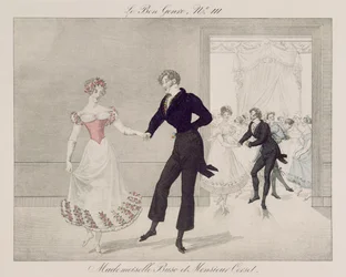 Mademoiselle Busc e Monsieur Corset, tavola 111 da Le Bon Genre, c.1810