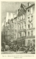 Casa della fine del XVI secolo, via Saint-Denis, n. 90, demolita nel 1846