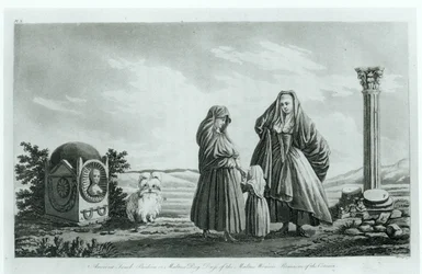 Donne maltesi, da Antica e Moderna Malta di Pierre Marie Louis de Boisgelin de Kerdu, pubblicato nel 1805