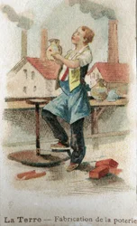 Fabbricazione di ceramiche, inizio del XX secolo (cromo)