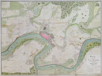 Mappa di Düsseldorf e delle aree circostanti