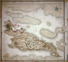 Mappa del Rhode Island al tempo della sua occupazione 1780-81 dall