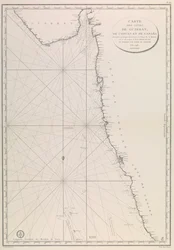 Mappa della costa del Gujarat