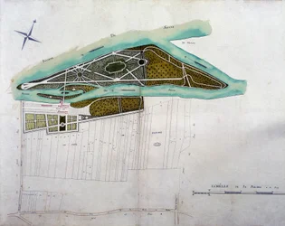 Mappa del giardino di Moulin Joly. Tavola dell
