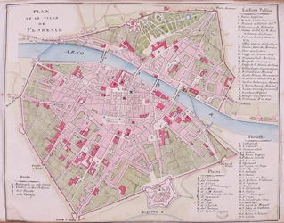 Mappa della città di Firenze