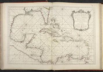 Mappa che mostra il Golfo del Messico, Carte réduite du golphe de Mexique et des isles de l