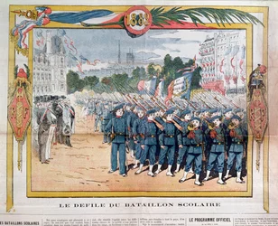 Marcia dei battaglioni scolastici il 14 luglio 1882