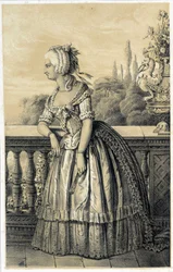 Maria Teresa di Savoia Carignano (1749-1792), principessa di Lamballe - in "Galleria storica della Rivoluzione Francese" di Albert Maurin, ed. Parigi 1843