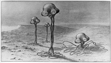 Marziani, illustrazione da „La guerra dei mondi“ di H. G. Wells (1866-1946)