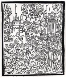 Muratori che costruiscono un palazzo