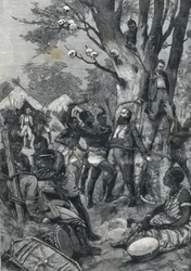 Massacro in Congo: Europei supplicati dai cannibali. In "Le petit Parisien" del 1898.