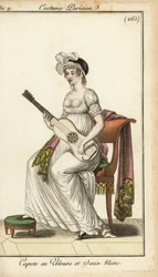 Merveilleuse che suona una chitarra