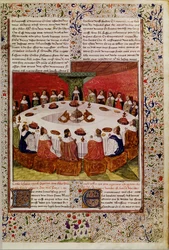 Apparizione del Santo Graal, dalla Queste del Saint Graal, c.1470
