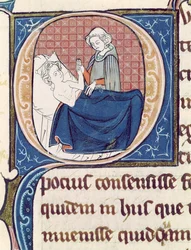 Esaminando un Paziente, da Oeuvres de Galien di Claudio Galeno (c.130-c.201)