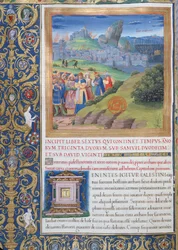 Illustrazione dal Libro VI (Dalla morte di Eli alla morte di Saul), Capitolo 1 delle Antichità giudaiche (Antiquitates Judaicae) di Flavio Giuseppe