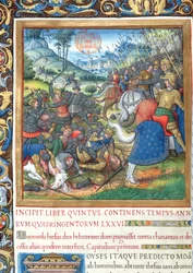 Illustrazione dal Libro VIII (Dalla morte di Davide alla morte di Acab), Capitolo 1 delle Antichità giudaiche (Antiquitates Judaicae) di Flavio Giuseppe