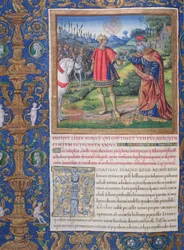 Illustrazione dal Libro IX (Dalla morte di Acab alla cattività delle dieci tribù), Capitolo 1 delle Antichità giudaiche (Antiquitates Judaicae) di Flavio Giuseppe