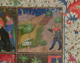 Romolo e Remo allattati da una lupa, da Dicta et Facta Memorabilia, c.1475