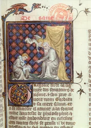 Ms 1729 San Gregorio, da Legenda Sanctorum Aurea di Jacques de Voragine, c.1370