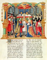 Ms 18 f.185v Matrimonio di Maria di Borgogna e Massimiliano I, Imperatore d